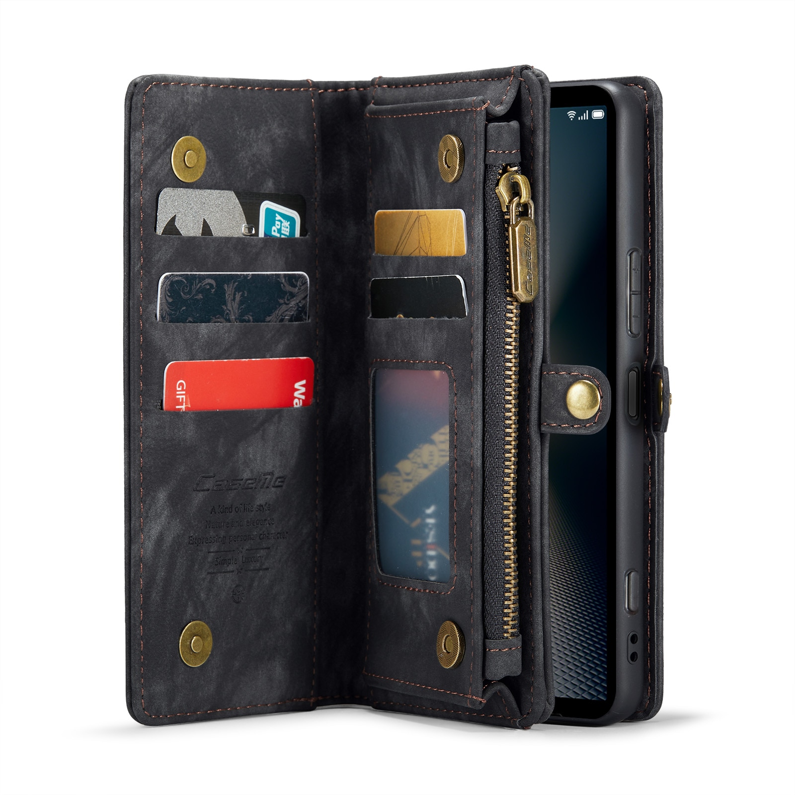 Multi-slot Portemonnaie-Hülle Sony Xperia 10 VI Grau