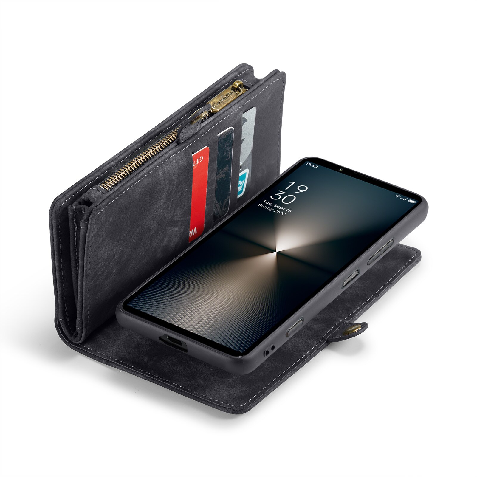 Multi-slot Portemonnaie-Hülle Sony Xperia 10 VI Grau