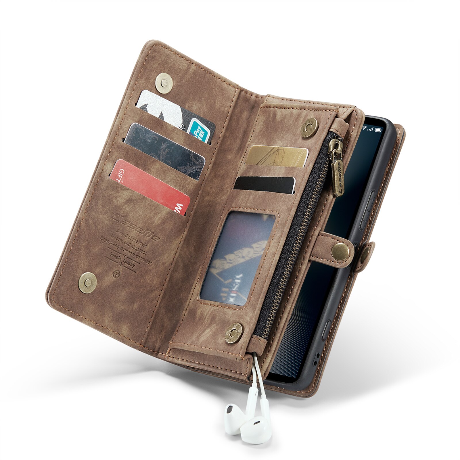 Multi-slot Portemonnaie-Hülle Sony Xperia 10 VI Braun
