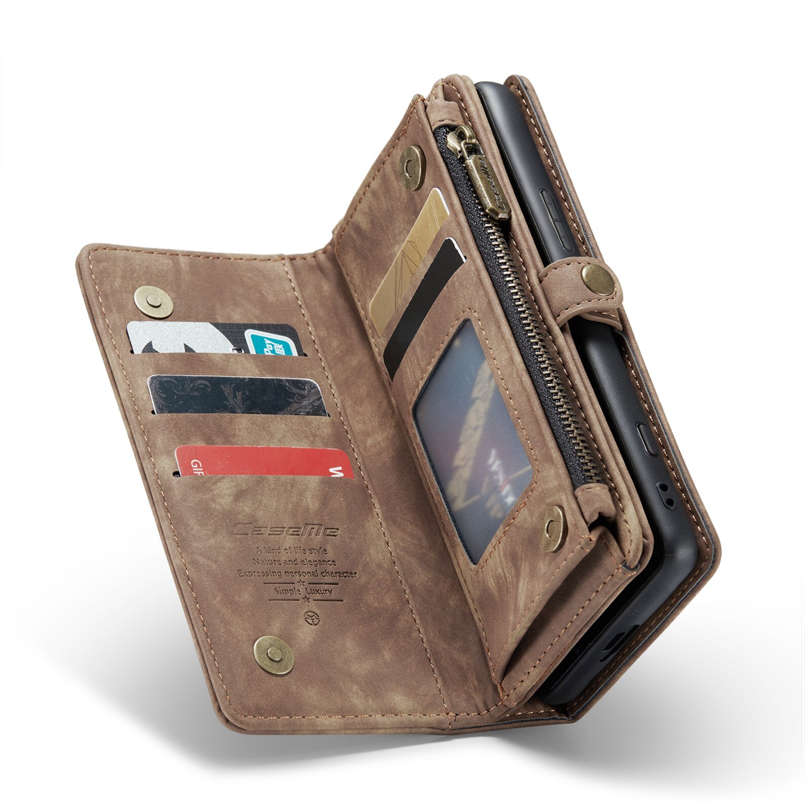 Multi-slot Portemonnaie-Hülle Sony Xperia 10 VI Braun