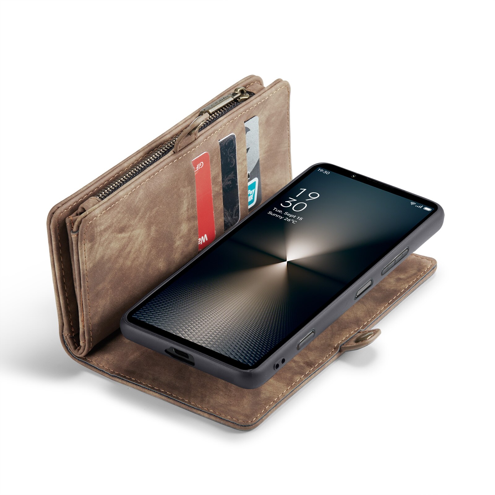Multi-slot Portemonnaie-Hülle Sony Xperia 10 VI Braun