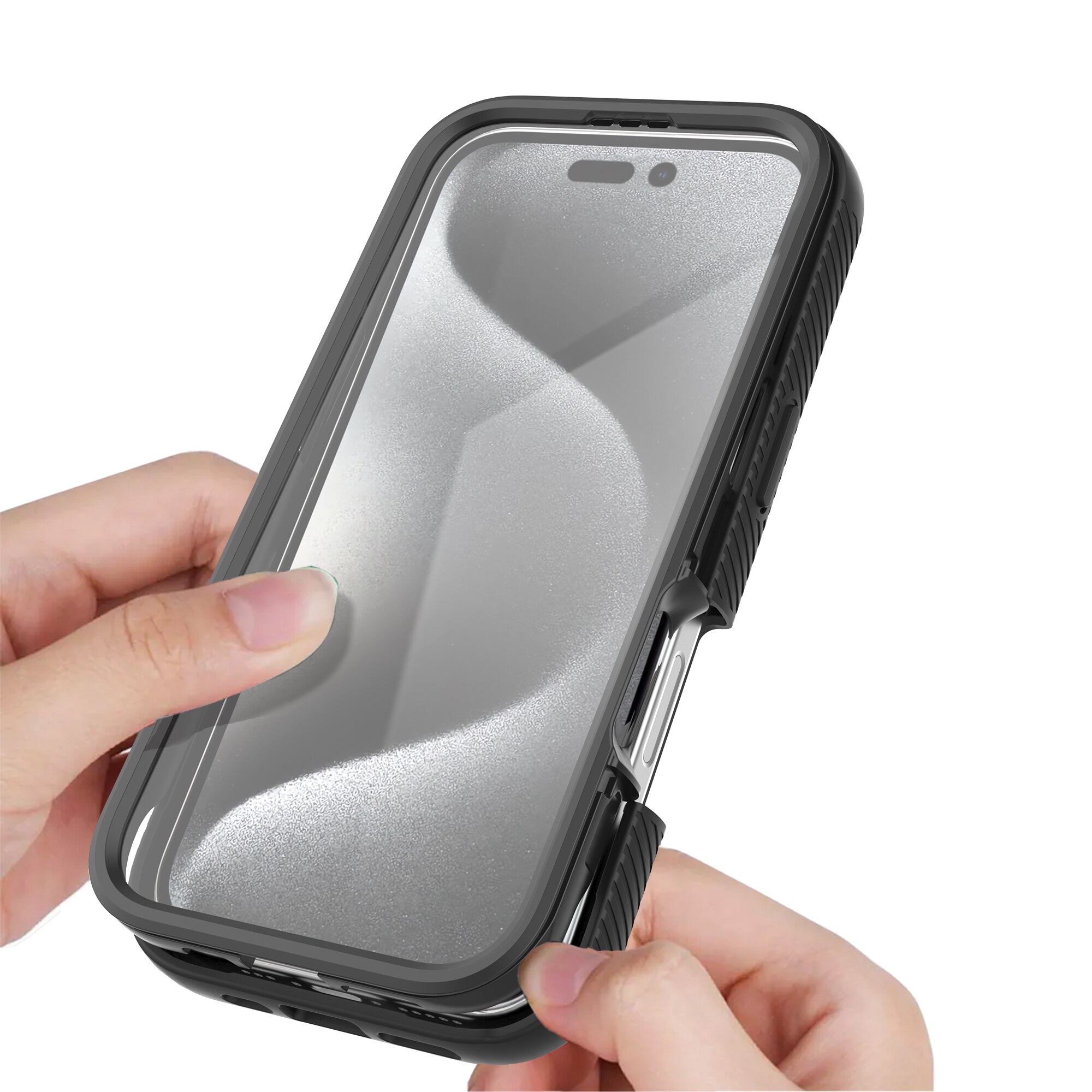 iPhone 16 Pro Full Protection Case Schwarz/Durchsichtig