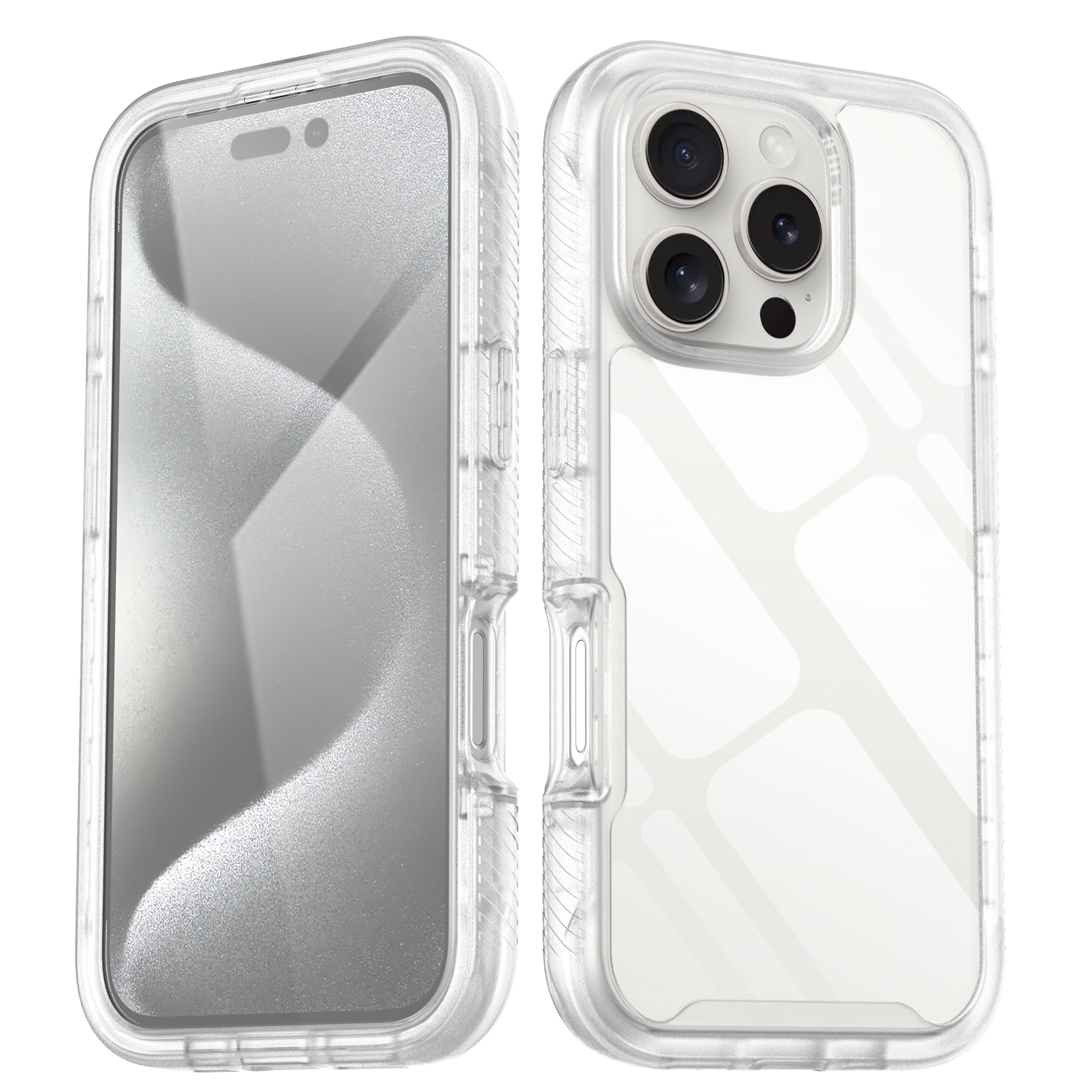 iPhone 16 Pro Max Full Protection Case Transparent