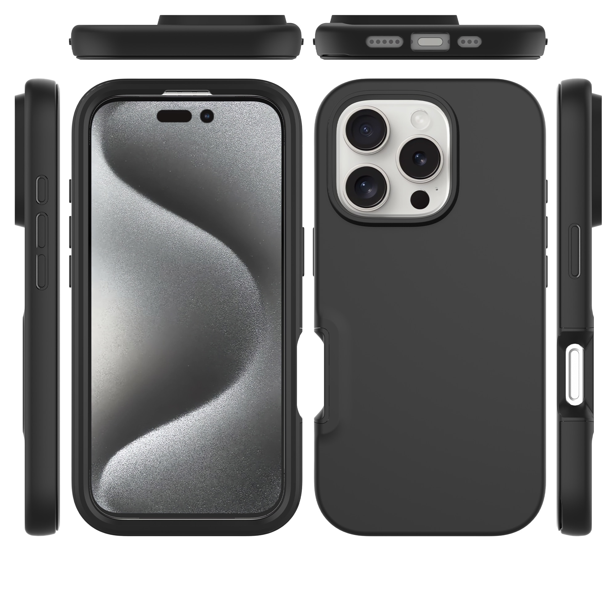iPhone 16 Pro Max Full Protection Case Schwarz