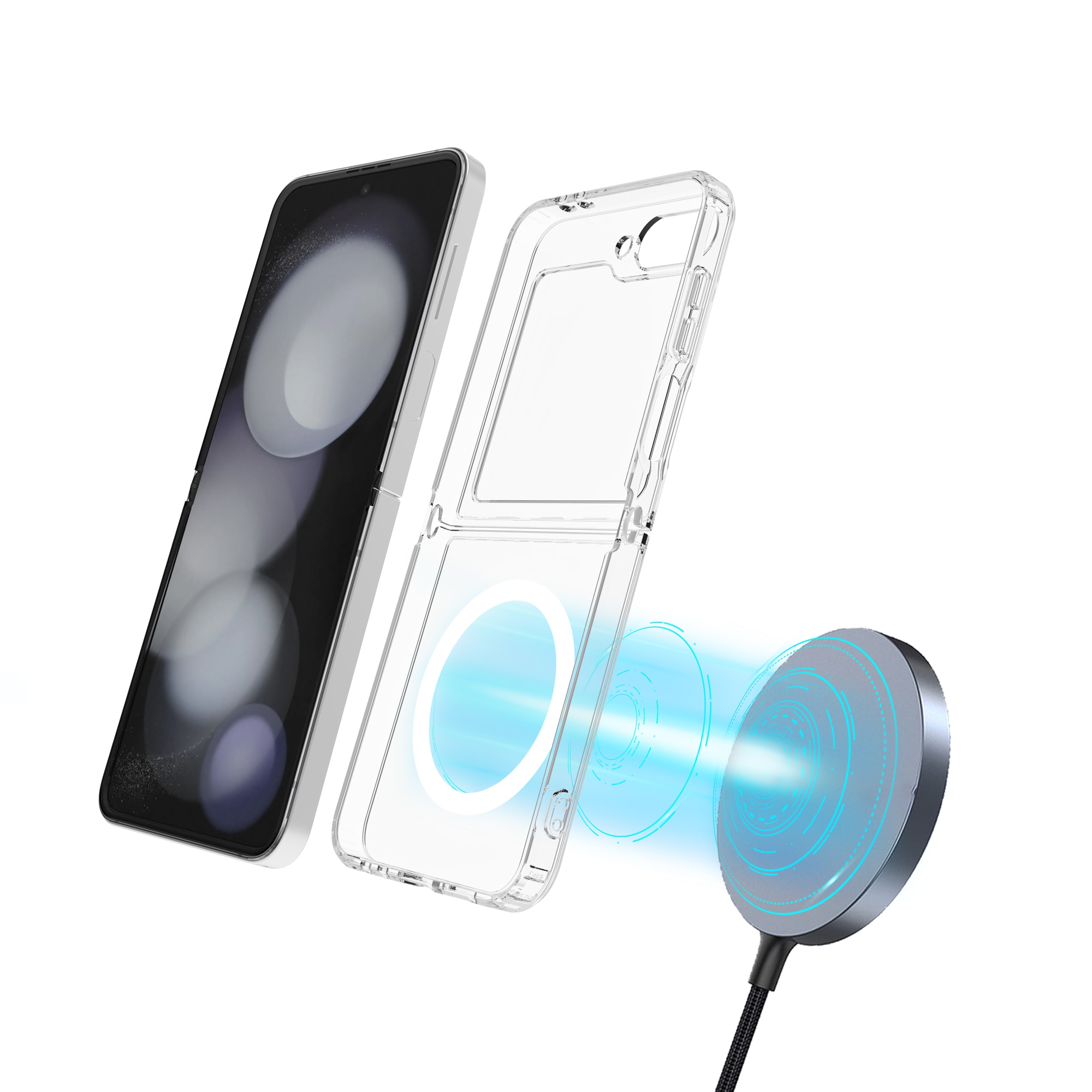 Hybrid-Hülle MagSafe Samsung Galaxy Z Flip 7 Transparent