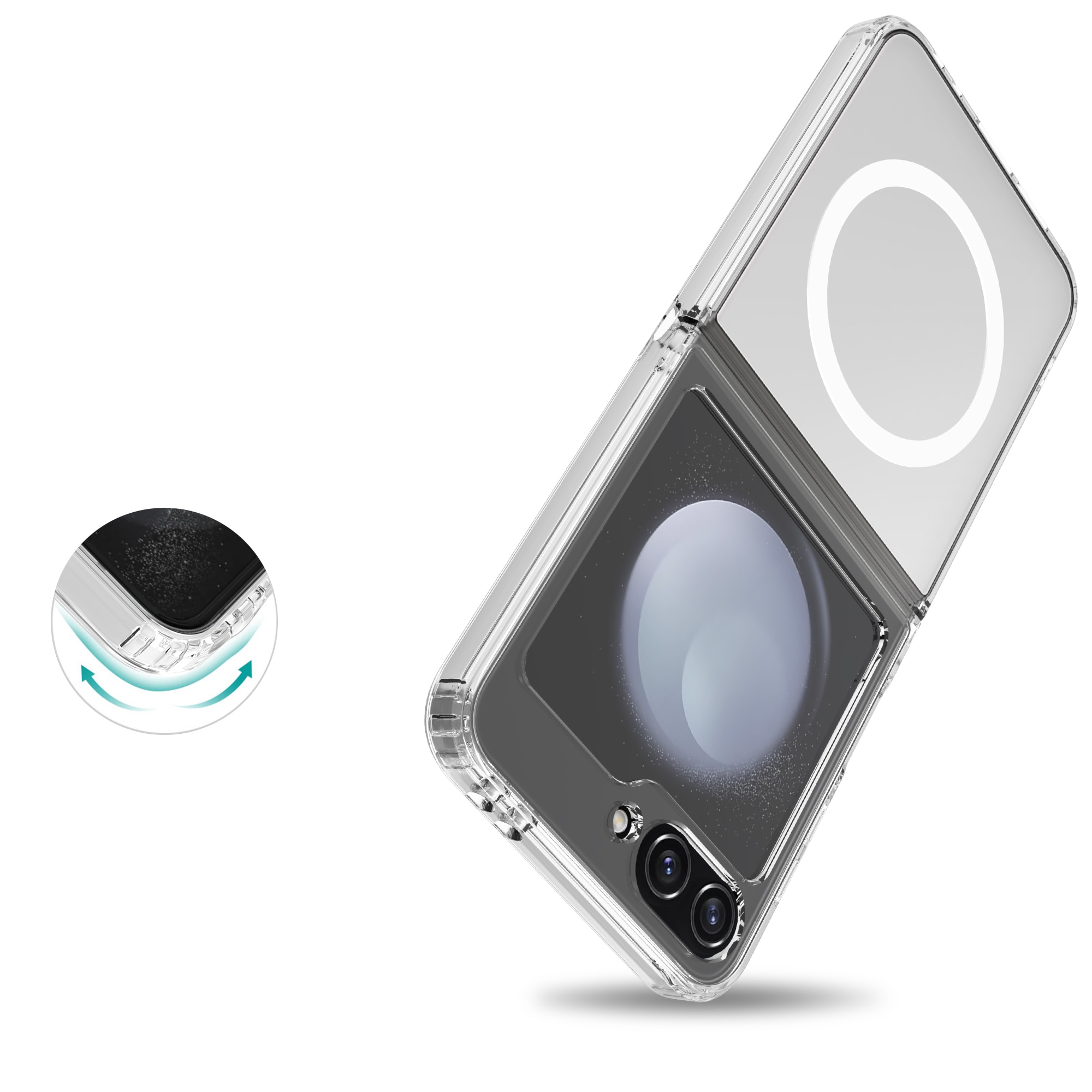 Hybrid-Hülle MagSafe Samsung Galaxy Z Flip 7 Transparent