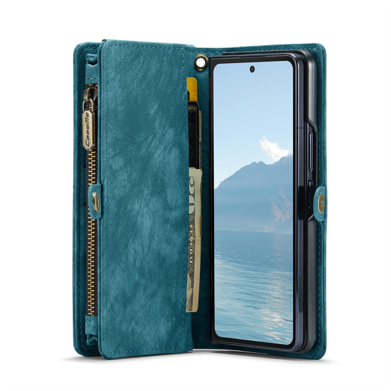 Multi-slot Portemonnaie-Hülle Samsung Galaxy Z Fold 6 Blau