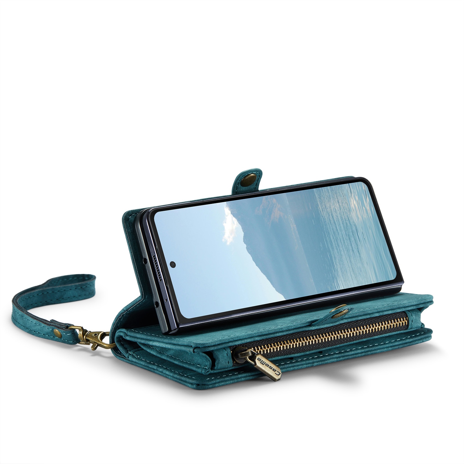 Multi-slot Portemonnaie-Hülle Samsung Galaxy Z Fold 6 Blau