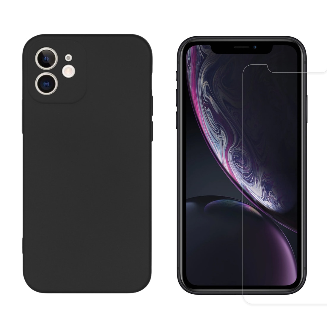 iPhone 11 Kit mit TPU-Hülle und Displayschutz-Panzerglas
