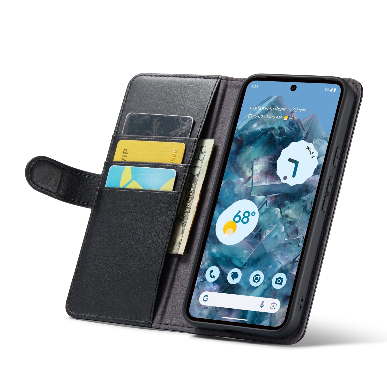 Google Pixel 9 Pro XL Echtlederhülle Schwarz