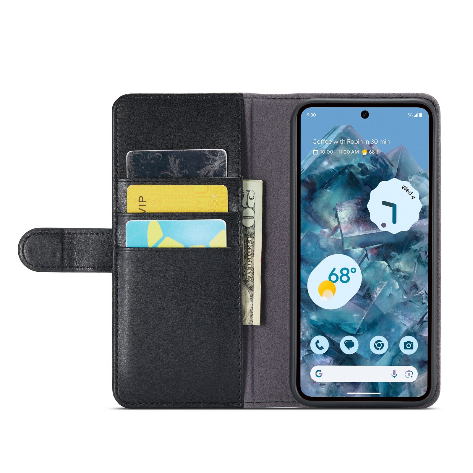 Google Pixel 9 Pro XL Echtlederhülle Schwarz