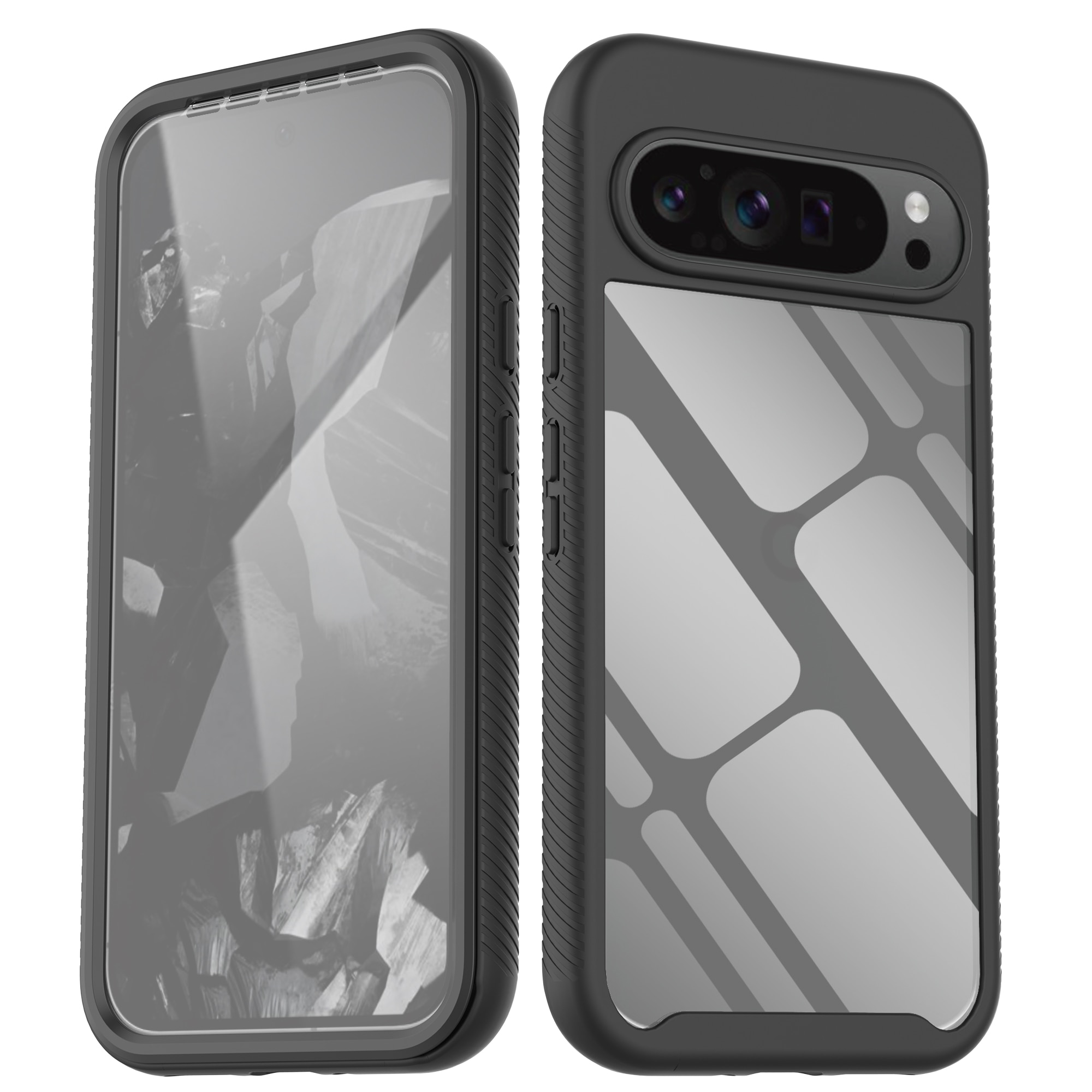 Google Pixel 9 Pro XL Full Protection Case Schwarz