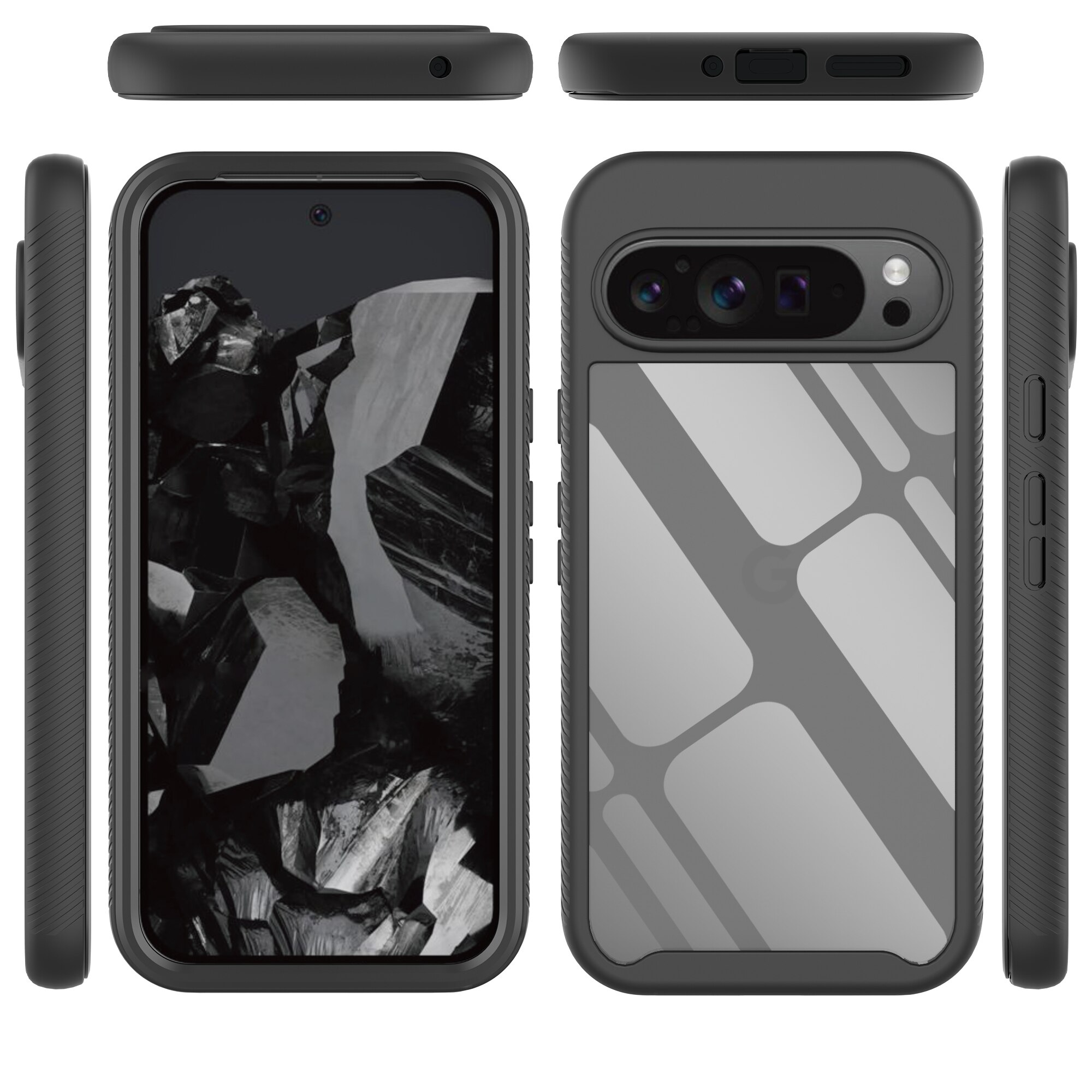 Google Pixel 9 Pro XL Full Protection Case Schwarz