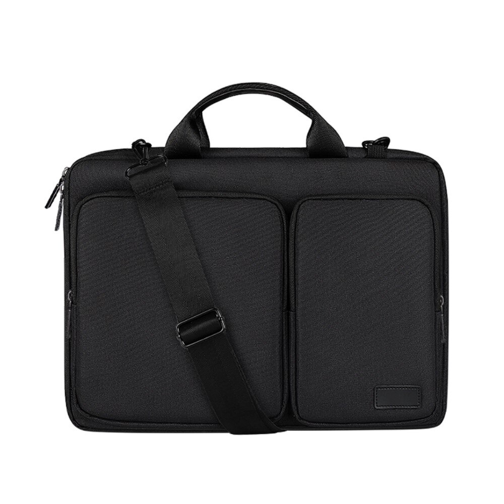 Laptoptasche mit Schultergurt & Stauraum 16" Schwarz