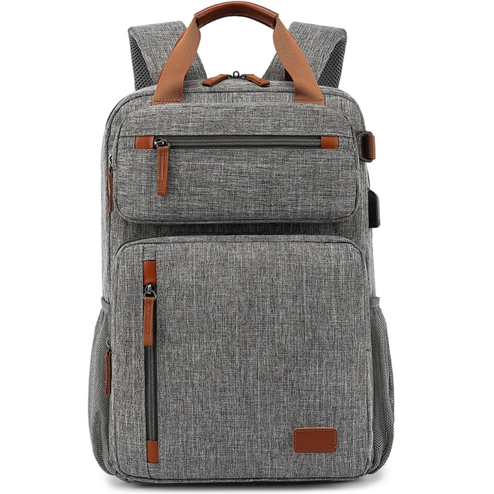 Wasserabweisender Laptop-Rucksack bis zu 15,6 Zoll, grau