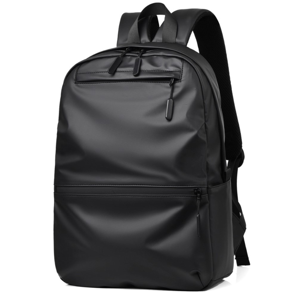 Wasserabweisender Rucksack für Laptop bis zu 14 Zoll, schwarz