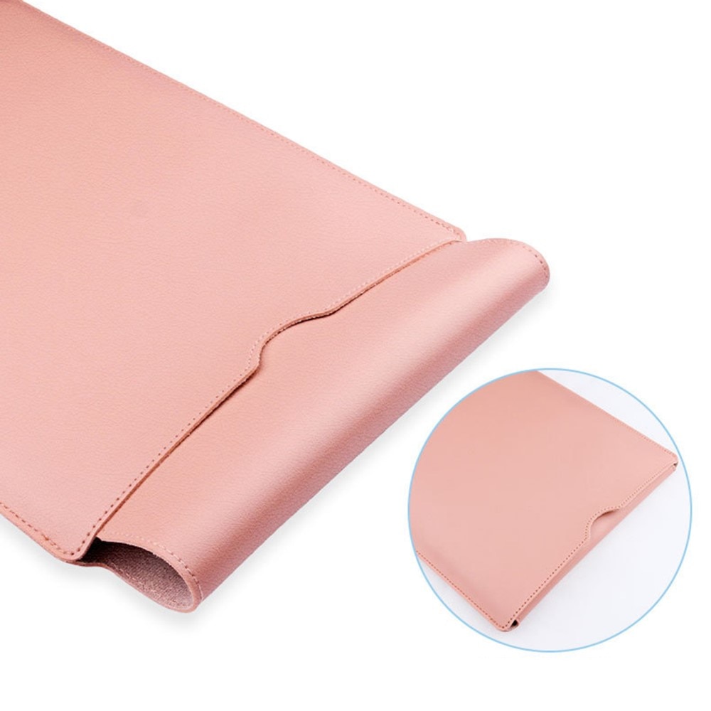 Sleeve-Laptoptasche aus Leder 14", rosa