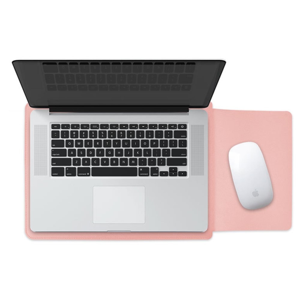 Sleeve-Laptoptasche aus Leder 14", rosa