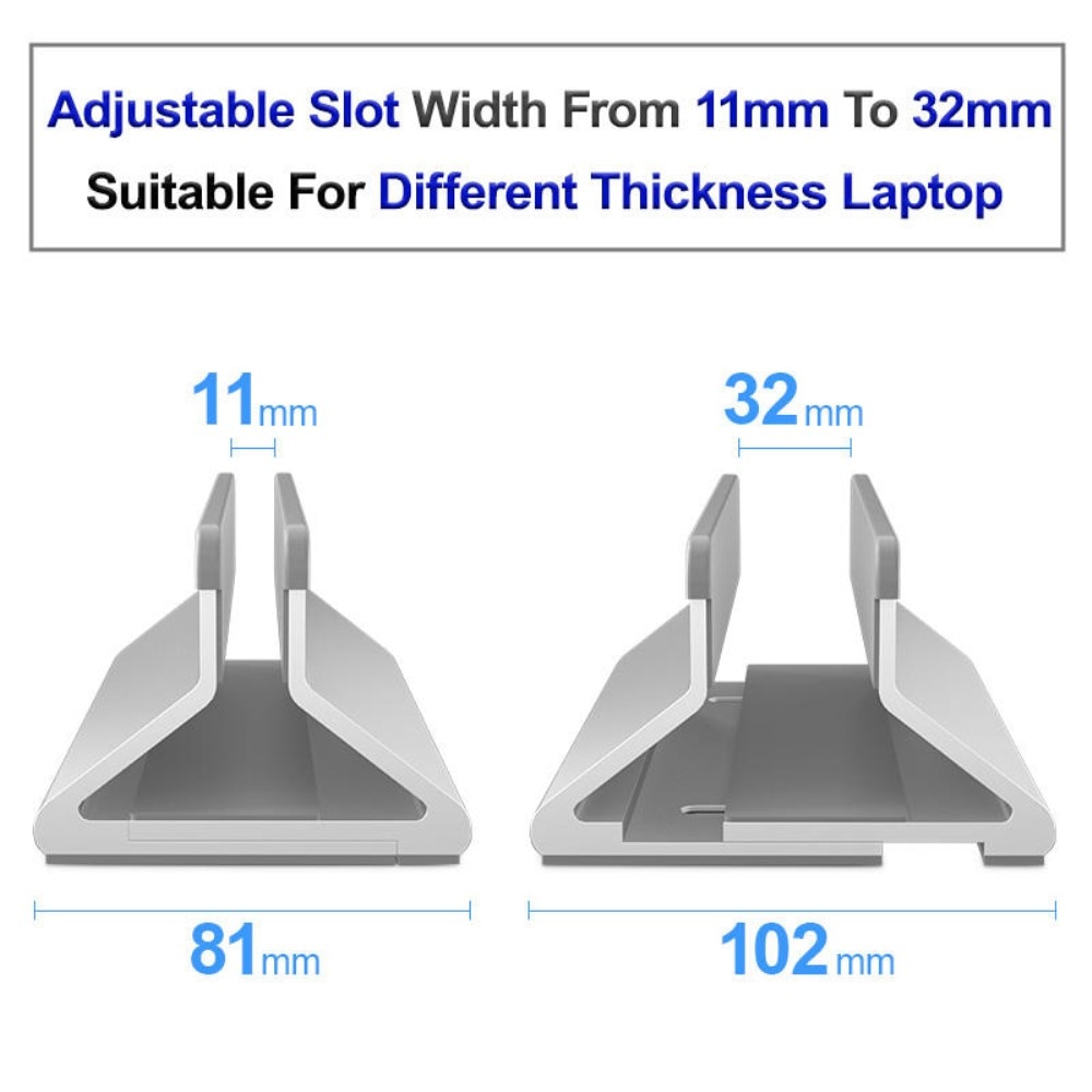 Verstellbarer Tischständer für Laptops, schwarz