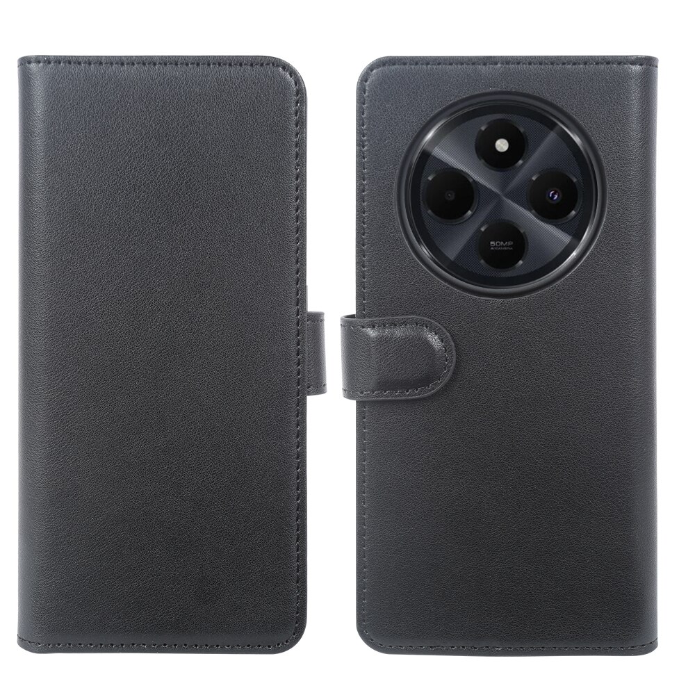 Xiaomi Redmi 14C Echtlederhülle Schwarz