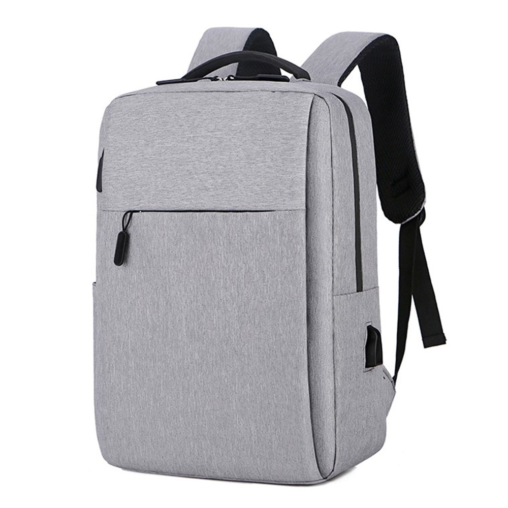 Wasserabweisender Nylonrucksack für Laptop bis zu 16 Zoll, grau