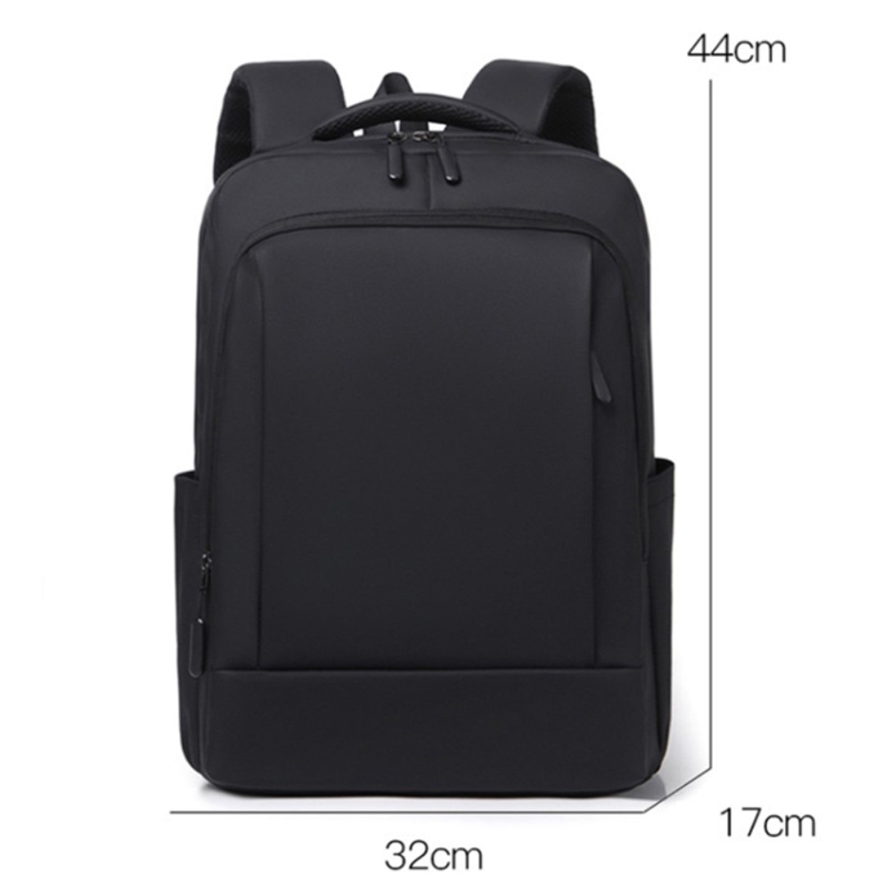 Nylon-Rucksack für Laptop bis zu 14 Zoll, schwarz