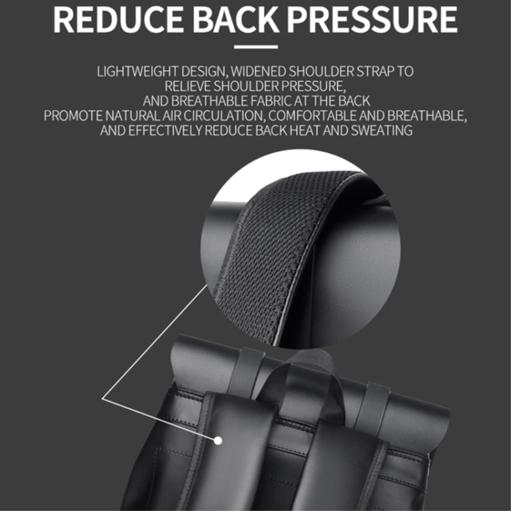 Wasserabweisender Rucksack mit doppelten Schnallen, braun