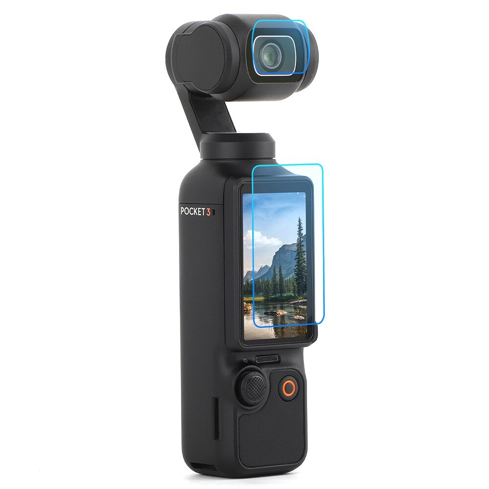 DJI Osmo Pocket 3 Panzerglas Displayschutz und Kameraschutz