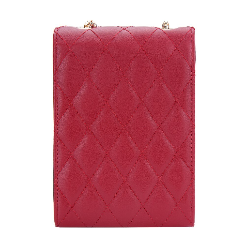 Quilted Crossbody Mini Wallet rot