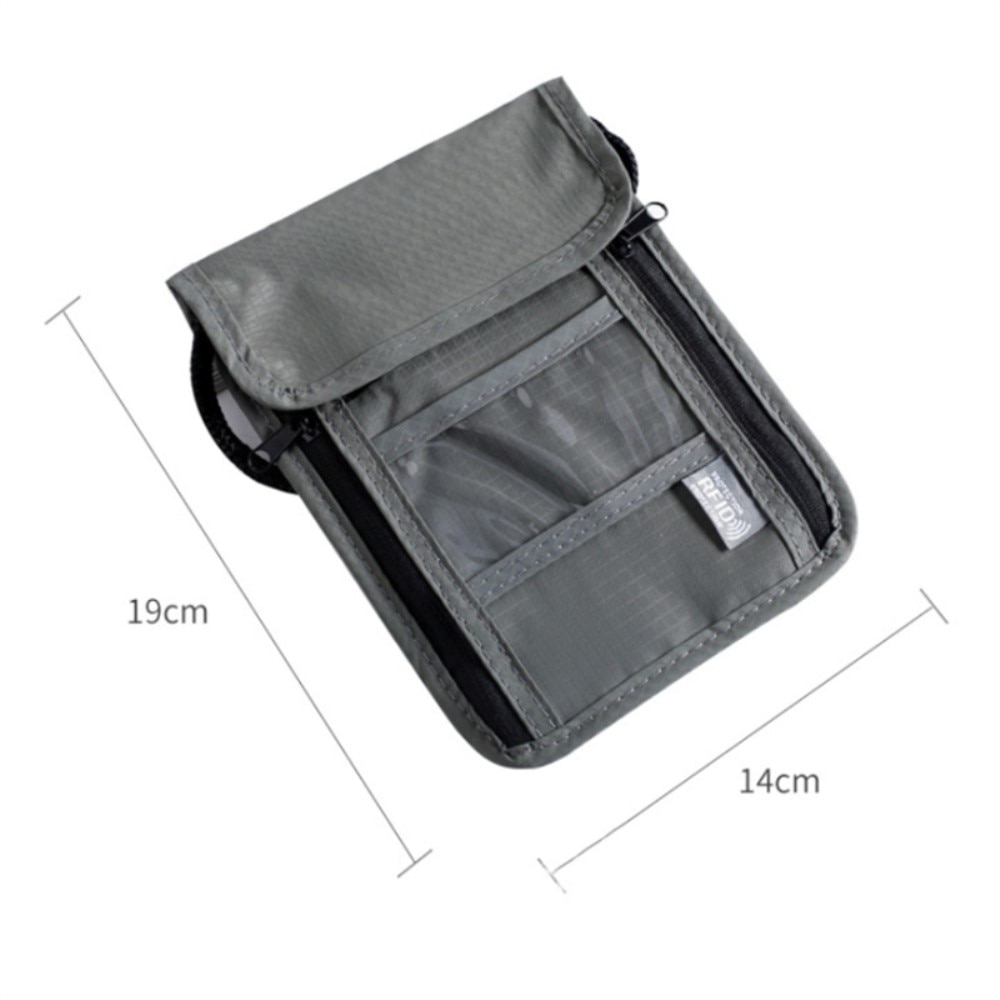 Reisepasshülle/Reisetasche mit RFID-Schutz, schwarz