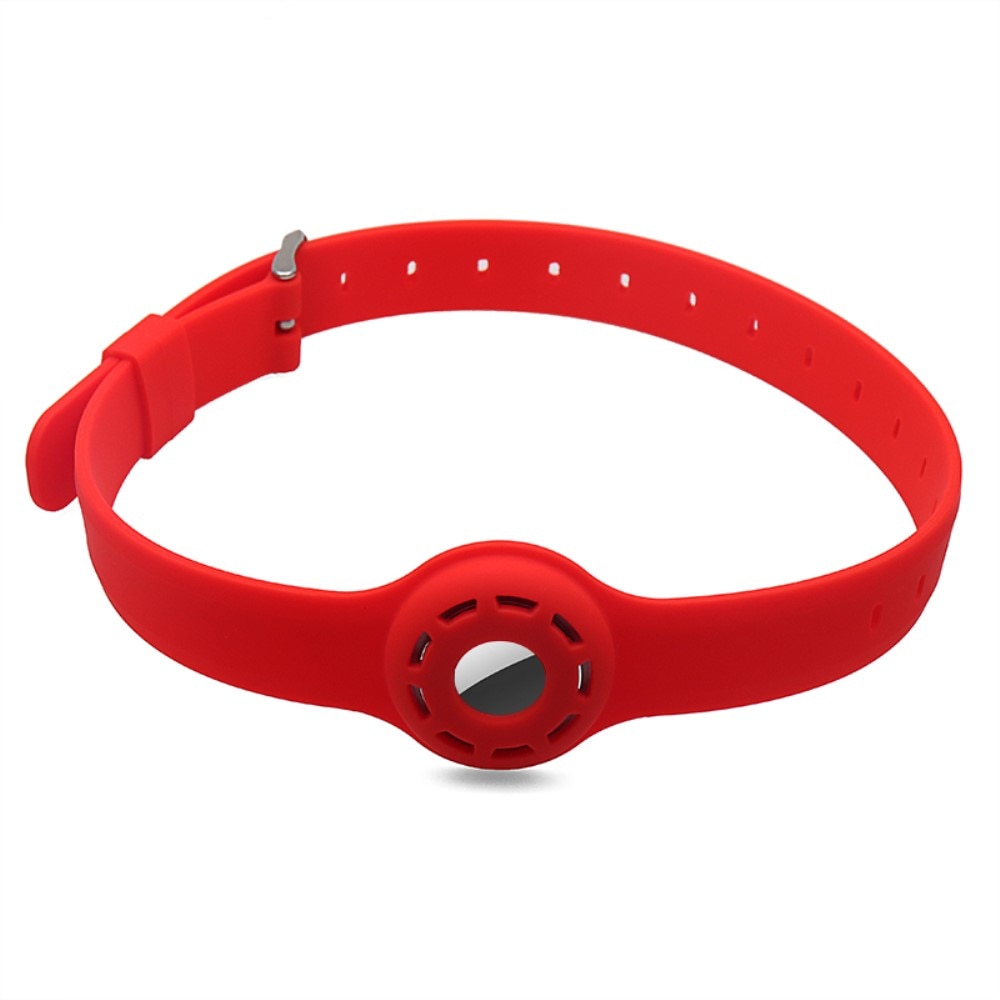 AirTag Silikon Hundehalsband Rot