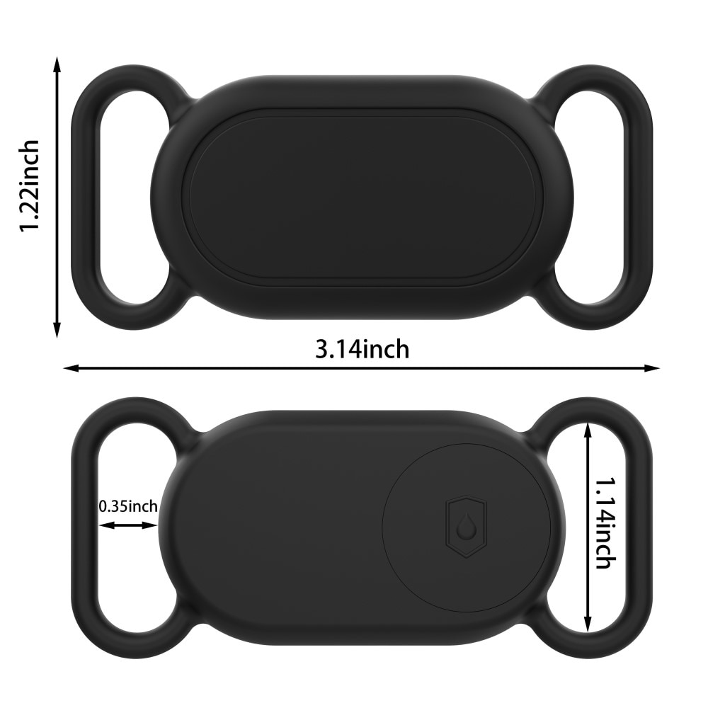 Samsung Galaxy SmartTag 2 Schutzhülle Hundehalsband Silikon schwarz