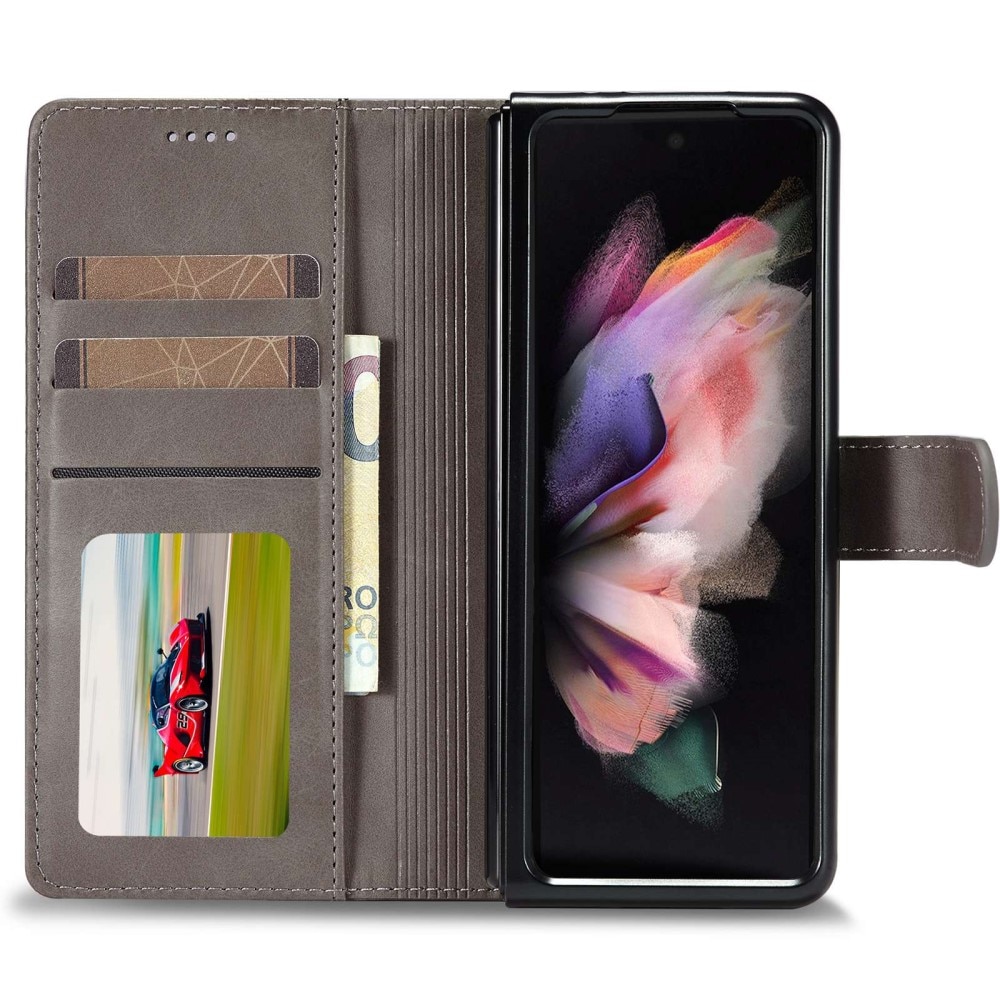 Portemonnaie-Hülle Samsung Galaxy Z Fold 4 Grau