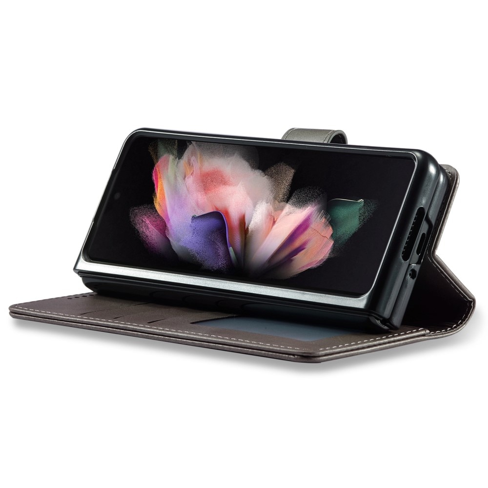 Portemonnaie-Hülle Samsung Galaxy Z Fold 4 Grau