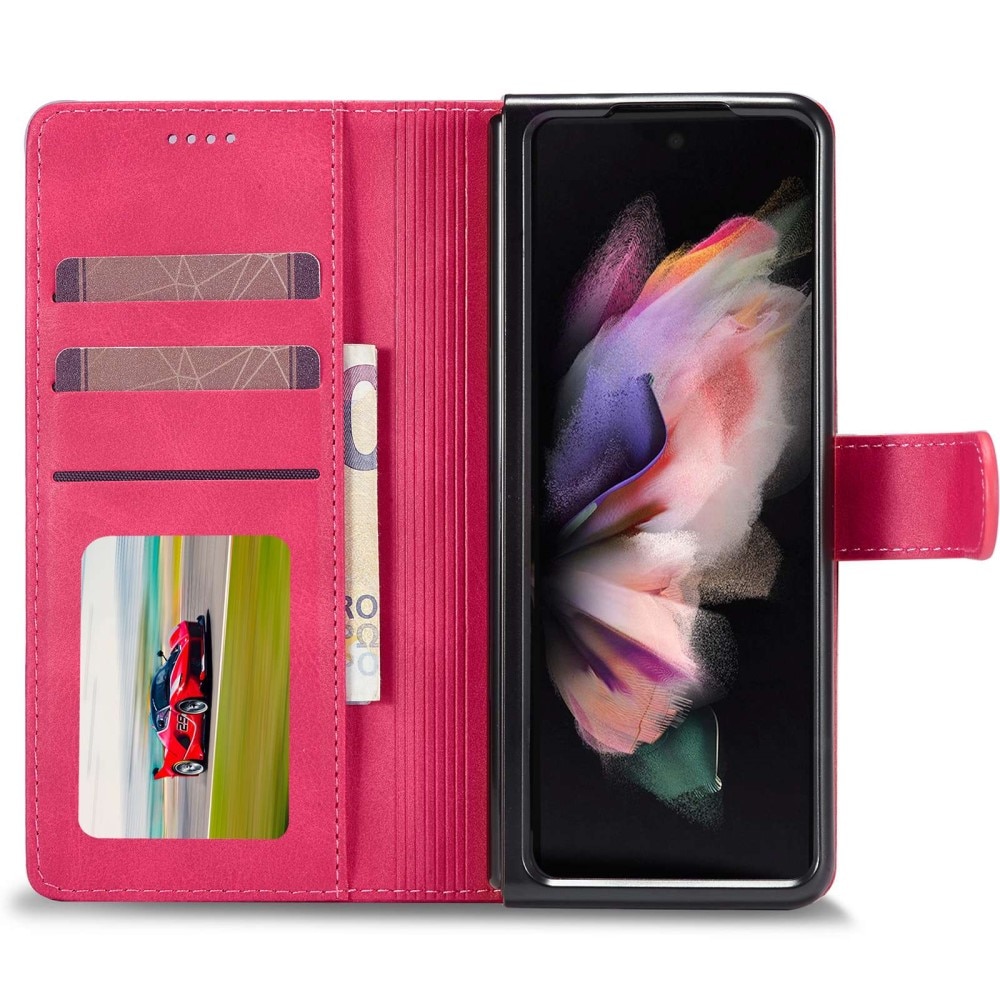 Portemonnaie-Hülle Samsung Galaxy Z Fold 4 Rosa