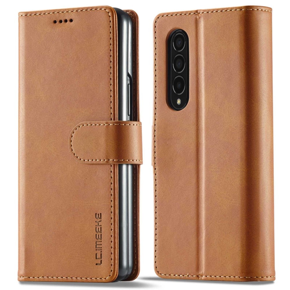 Portemonnaie-Hülle Samsung Galaxy Z Fold 4 Cognac