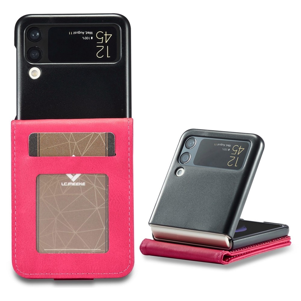 Portemonnaie-Hülle Samsung Galaxy Z Flip 4 Rosa