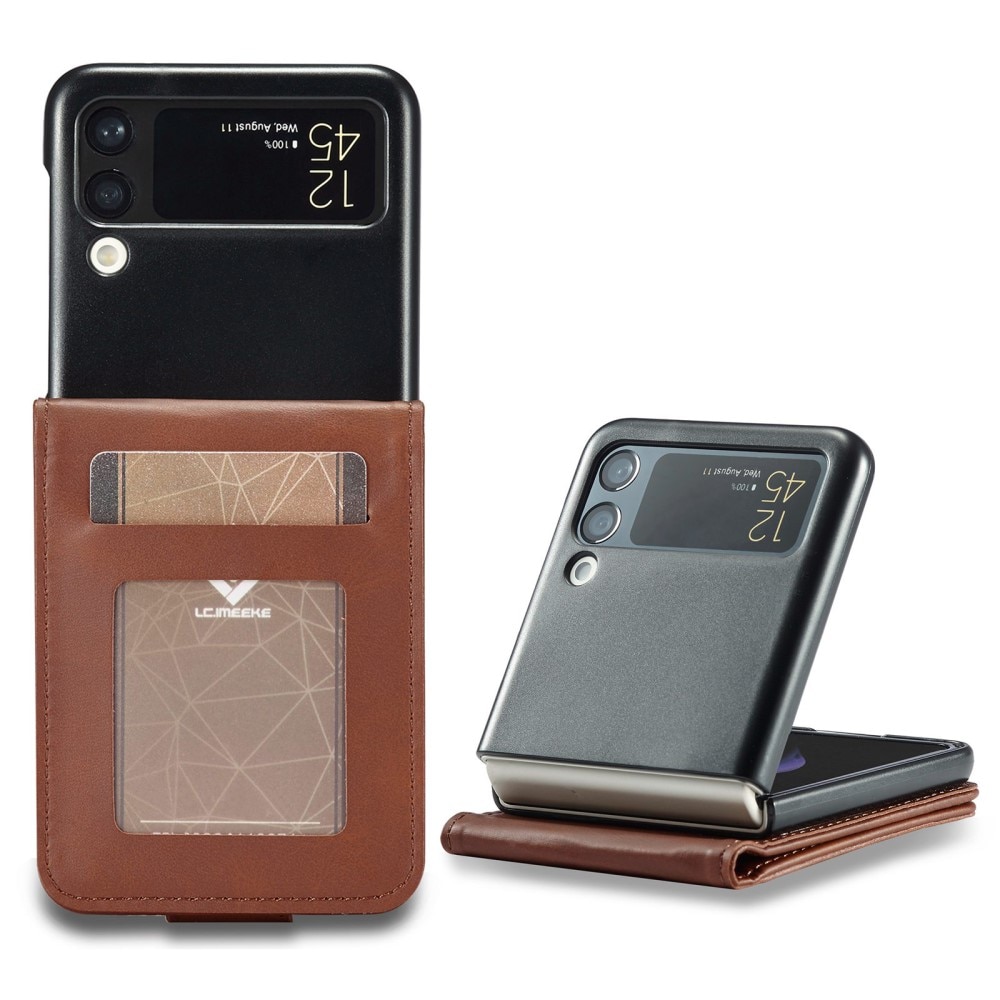 Portemonnaie-Hülle Samsung Galaxy Z Flip 4 Braun