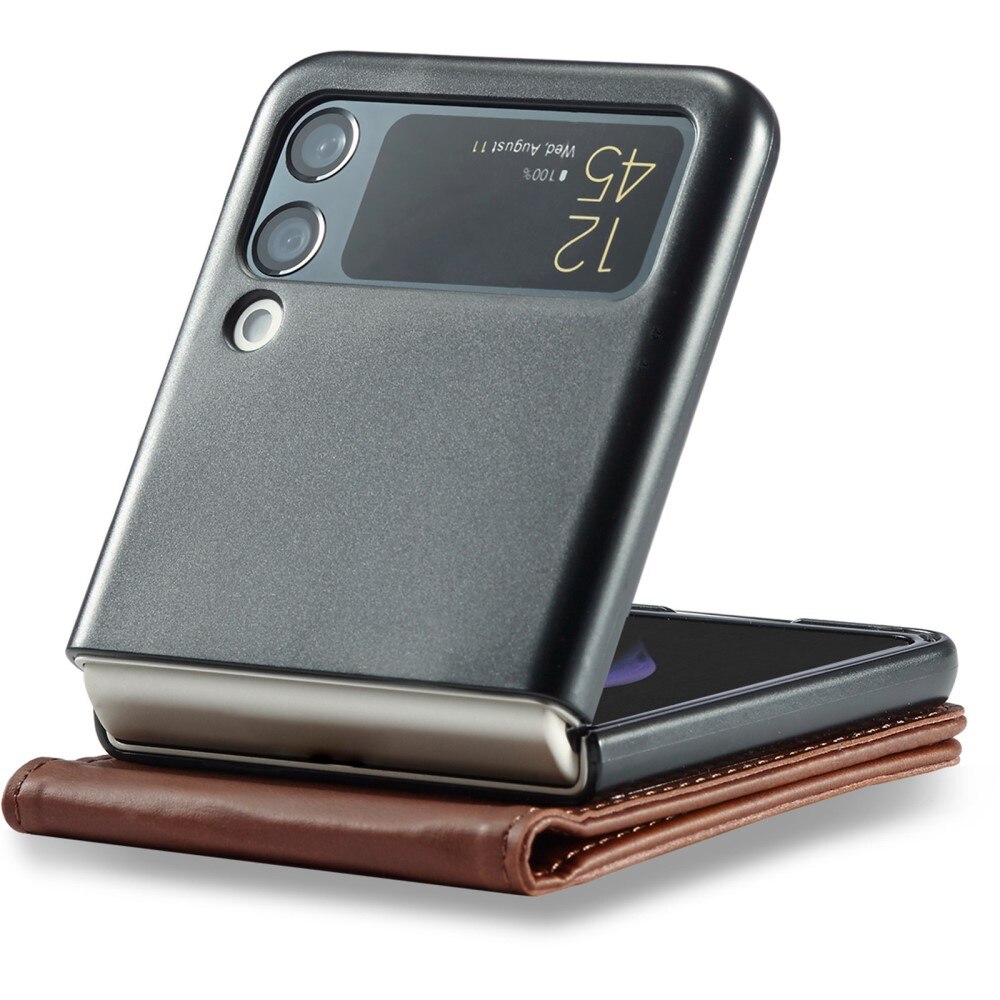 Portemonnaie-Hülle Samsung Galaxy Z Flip 4 Braun