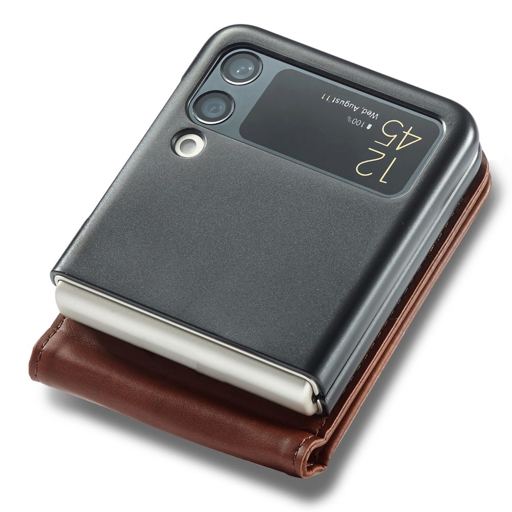 Portemonnaie-Hülle Samsung Galaxy Z Flip 4 Braun