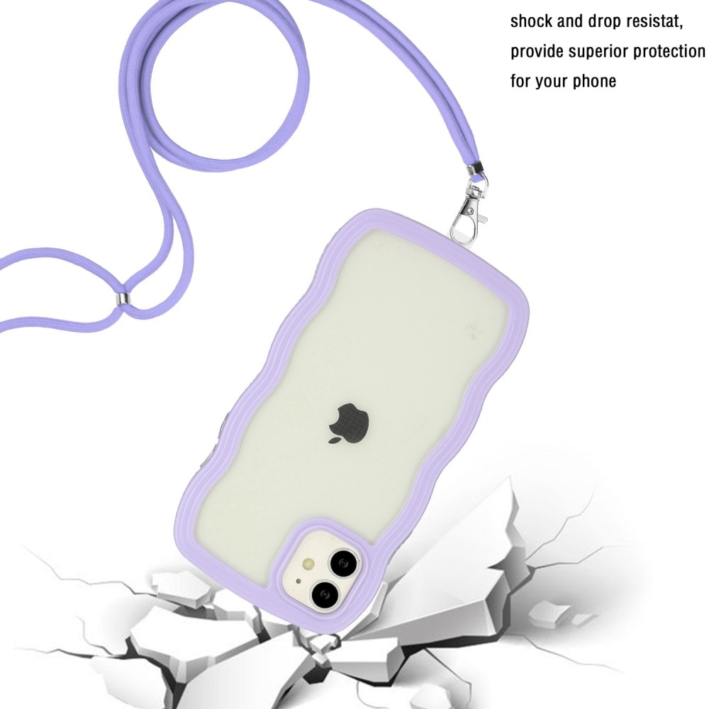 iPhone 11 Handyhülle zum umhängen Wavy Edge lila