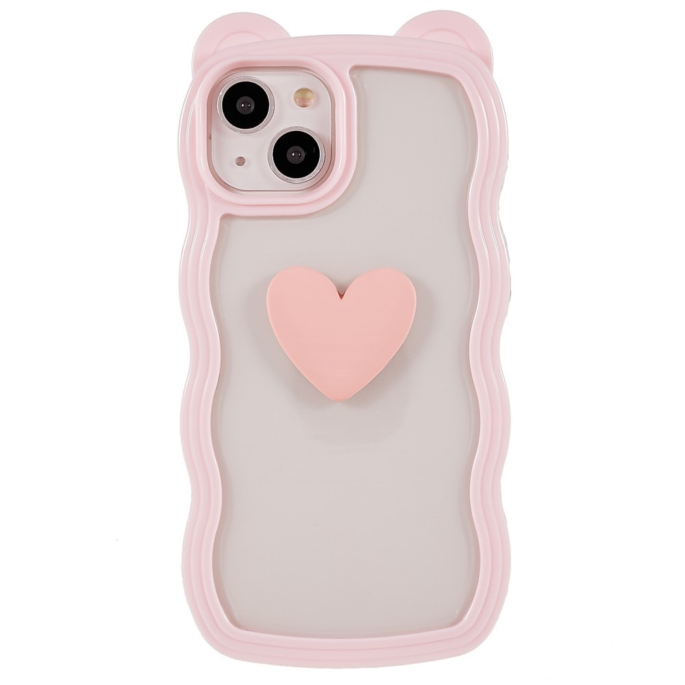 iPhone 13  Hülle Wavy Edge Heart rosa