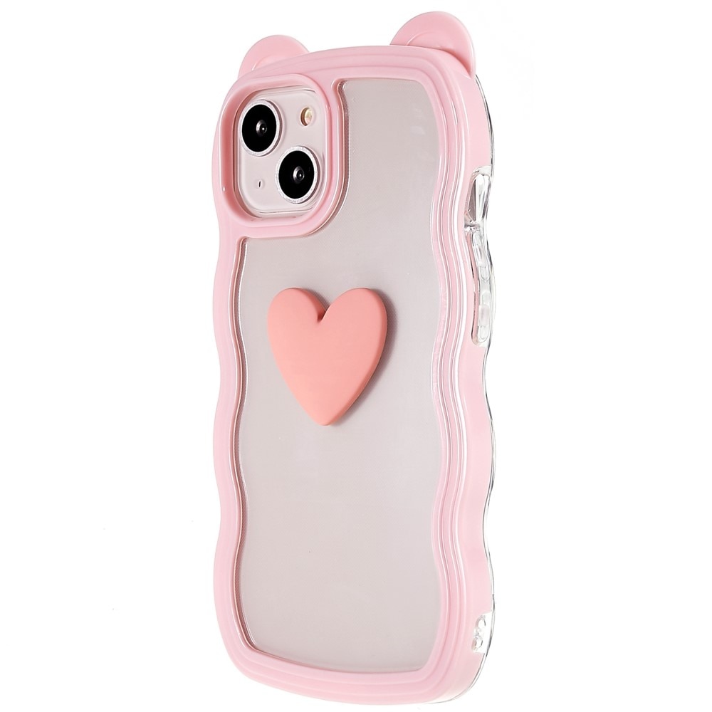 iPhone 13  Hülle Wavy Edge Heart rosa