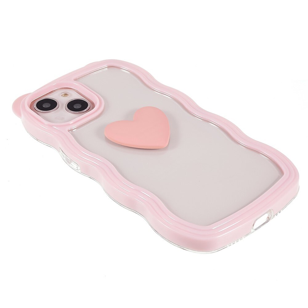 iPhone 13  Hülle Wavy Edge Heart rosa