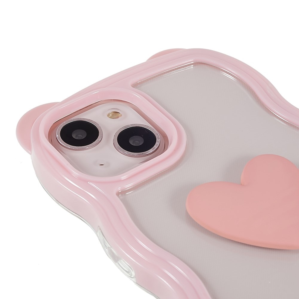 iPhone 13  Hülle Wavy Edge Heart rosa