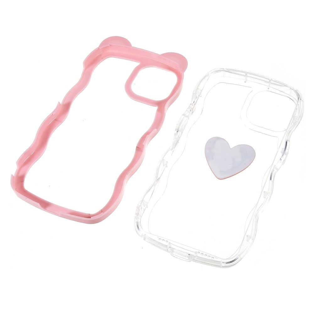 iPhone 13  Hülle Wavy Edge Heart rosa