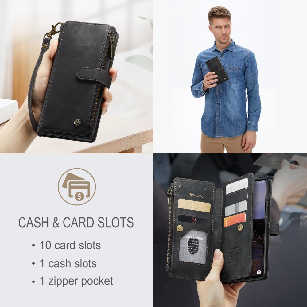 Zipper Portemonnaie-Hülle Samsung Galaxy A33 Schwarz