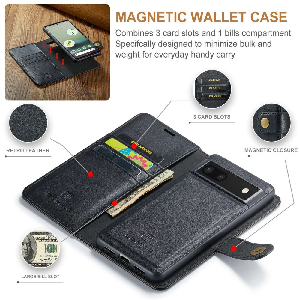 Handytasche Magnetische Google Pixel 6a Black