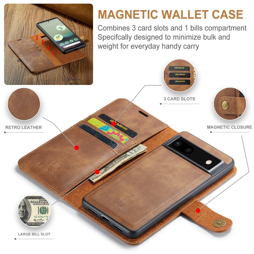 Handytasche Magnetische Google Pixel 6a Cognac