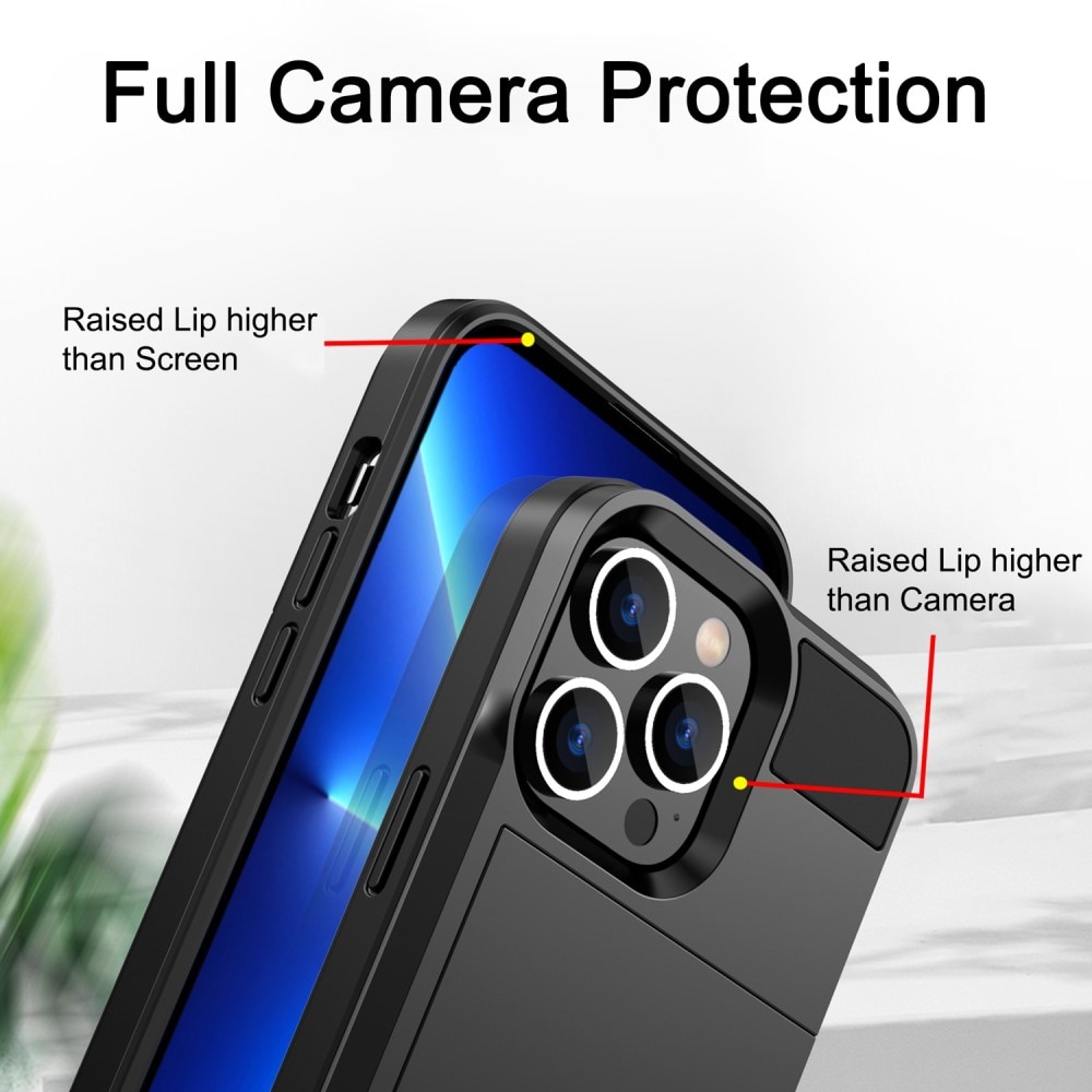 iPhone 14 Pro Handyhülle mit Kartenhalter Rosa